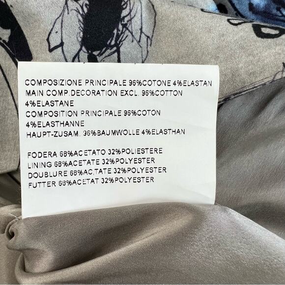 LAVIA 18 Gray Blue Floral Print Scoop Neck Dress Size M - Picture 11 of 12